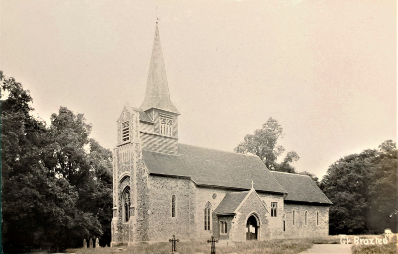 Great Braxted Church post card Copyright: William George