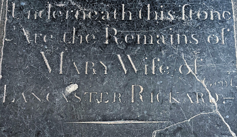 Wendens Ambo Church Monument Mary Rickard Detail 7 August 2022 Copyright: William George