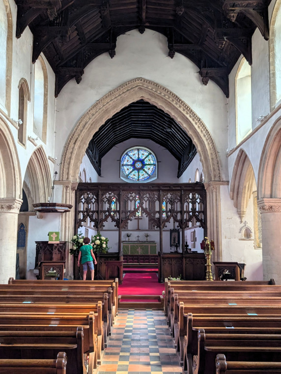 Castle Hedingham Church Nave and Chancel 8 August 2025 Copyright: William George