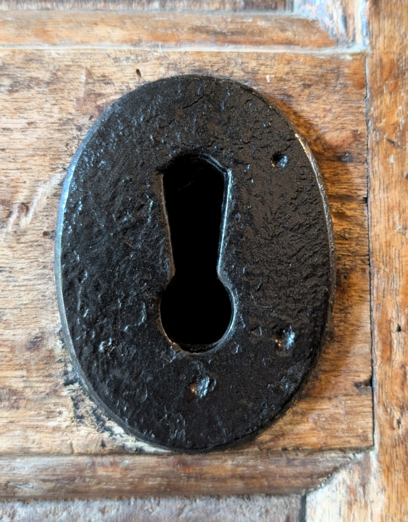Fryerning Church South Door Keyhole Escutcheon 31st May 2025 Copyright: William George