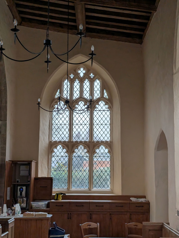 Great Bromley Church Kitchen and Window 15 November 2025 Copyright: William George