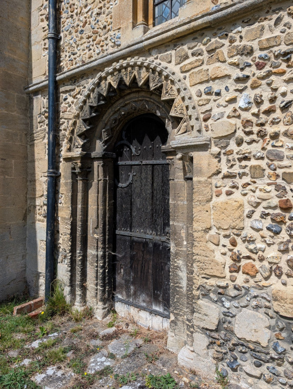 Castle Hedingham Church Ornate Norman Door 8 August 2025 Copyright: William George
