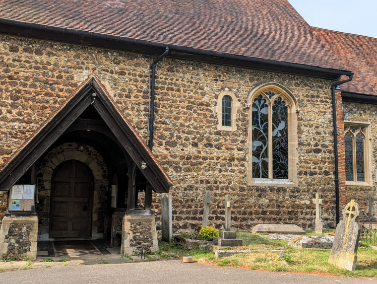 Fryerning Church South Porch and South Face 31st May 2025 Copyright: William George