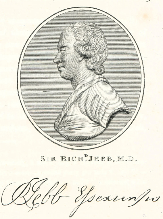 Richard Jebb died 1787 Ogborne 1817 Copyright: Elizabeth Ogborne History of Essex 1817
