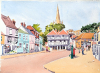 Thaxted Water Colour D Thomas 