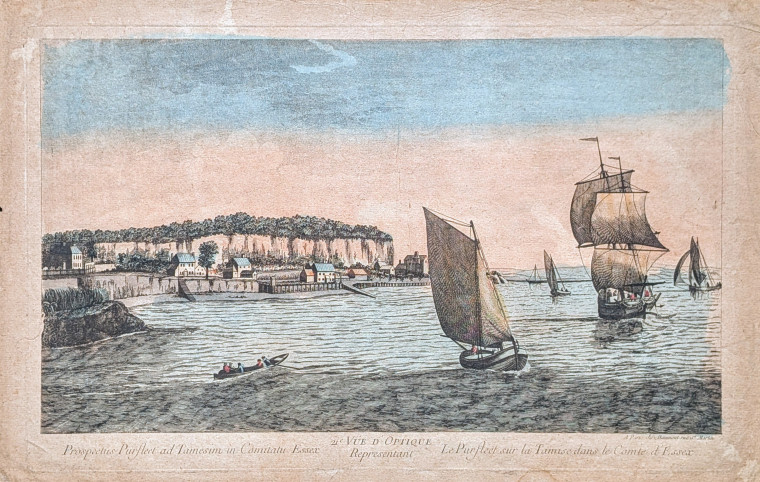 Purfleet and the Thames Vue Optique about 1750 Copyright: Chereau