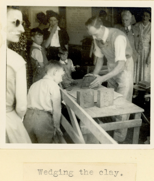 Woodham Mortimer Brick Works Wedging the Clay 1954 Copyright: W C Gurton Rural Crafts in Essex