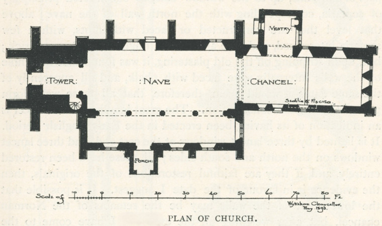 Tillingham Church Plan 1893 Copyright: Wykeham Chancellor