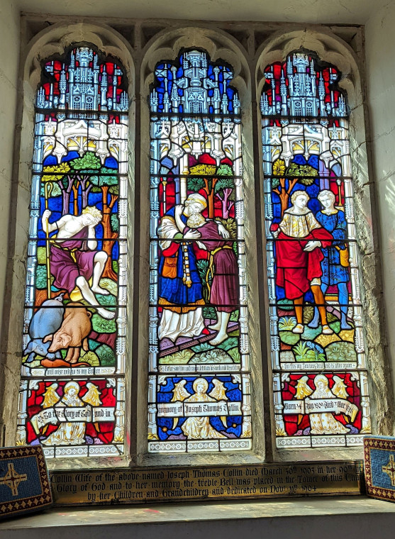Wendens Ambo Church Stained Glass Three Light Copyright: William George