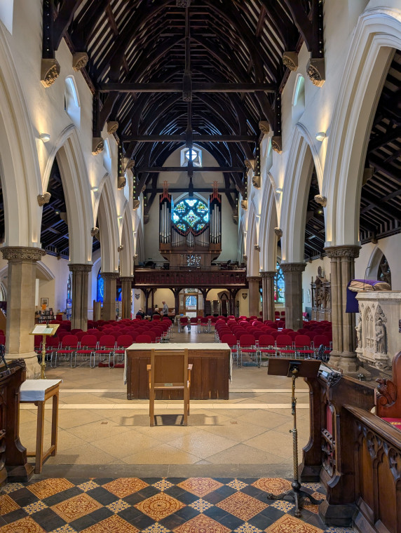 Romford Church Interior 2 3 April 2025 Copyright: William George