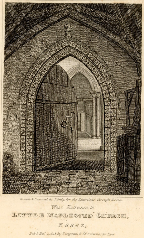 Little Maplestead Church Entrance Excursions through Essex 1819 Copyright: William George