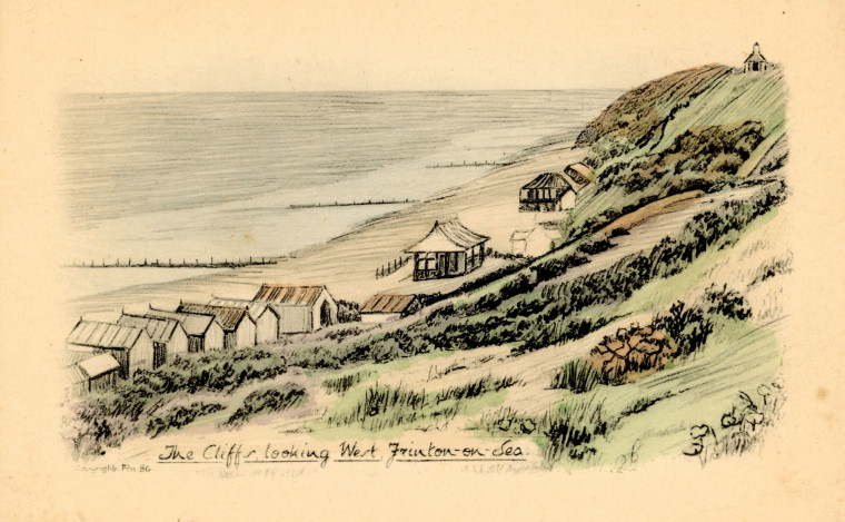 Frinton on Sea Cliffs Looking West 1986 Copyright: William George