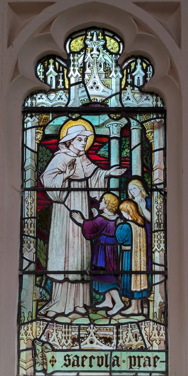 Great Bromley Church Stained Glass Saint and Children 2025 Copyright: William George