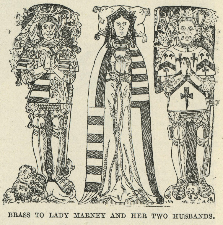 Layer Marney Church Marney Brass Lindley 1898 Copyright: Essex Holidays Lindley 1898