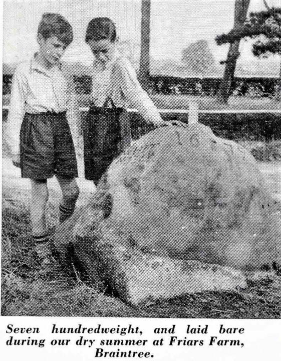 Essex Countryside Magazine - 1959 photo of Friars Farm stone Copyright: Gerald Lucy