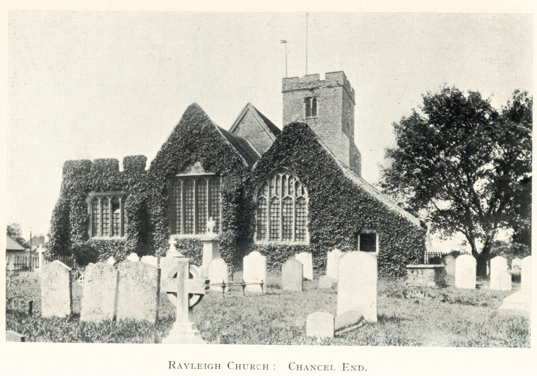 Rayleigh Church Chancel End  1908 Copyright: A C Girdlestone Fryer 1908