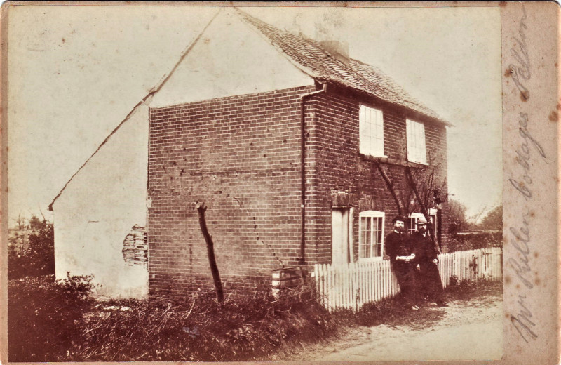 Peldon cottage of Mr. Pullen Photograph 1884 Essex Earthquake Copyright: William George