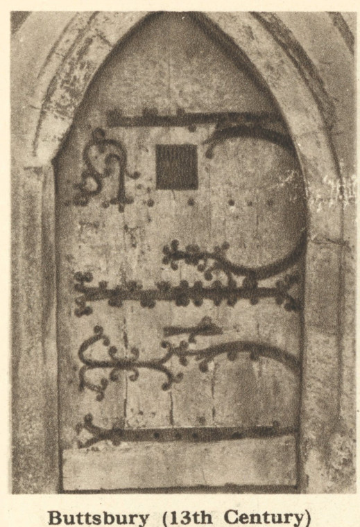 Buttsbury Church Door Arthur Mee 1942 Copyright: Arthur Mee 1942