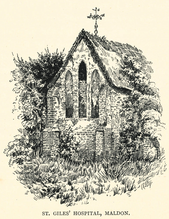 Maldon St Giles Hospital Exterior Barrett 1892 Copyright: C R B Barrett Essex Highways 1892